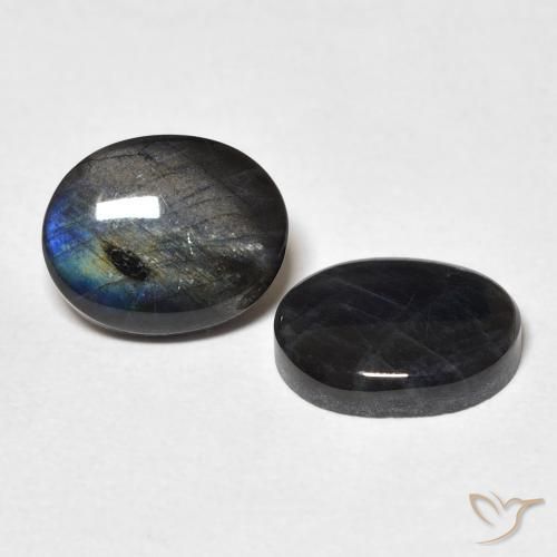 4.34 ct natürliche Mehrfarbig Spektrolith-Edelsteine, Oval, Lichtundurchlässig