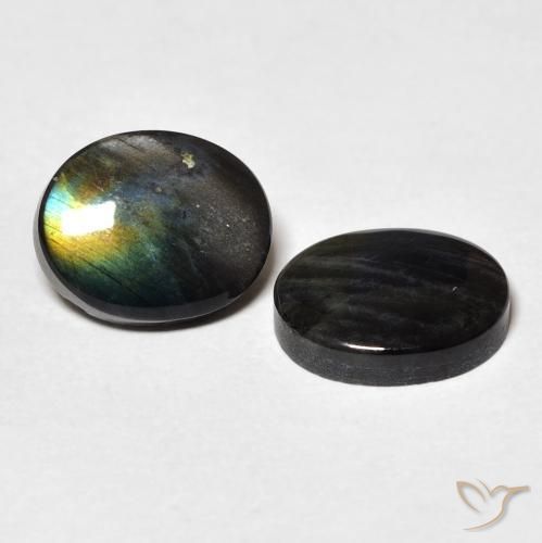 4.37 ct natürliche Mehrfarbig Spektrolith-Edelsteine, Oval, Lichtundurchlässig