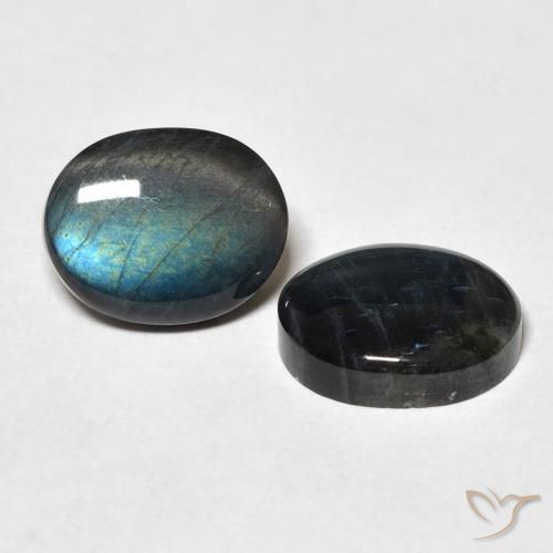 4.43 ct natürliche Mehrfarbig Spektrolith-Edelsteine, Oval, Lichtundurchlässig