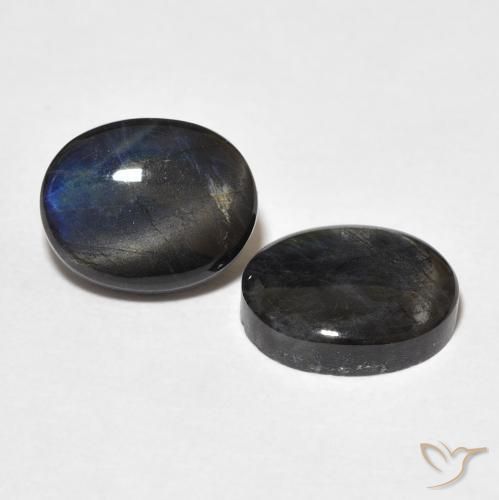 4.38 ct natürliche Mehrfarbig Spektrolith-Edelsteine, Oval, Lichtundurchlässig