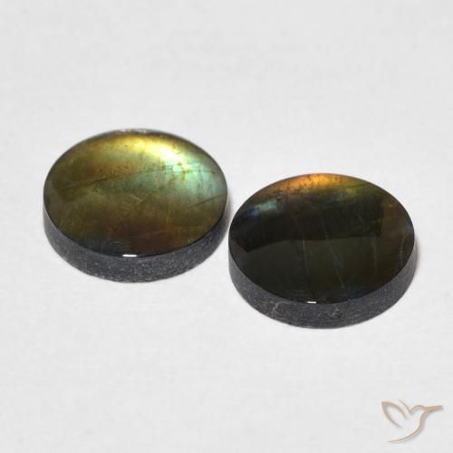 2.71 ct natürliche Mehrfarbig Spektrolith-Edelsteine, Runden, Lichtundurchlässig