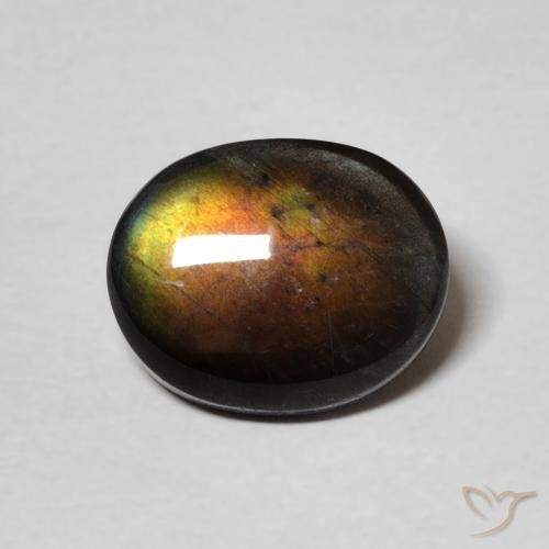 2.17ct Natürlicher Mehrfarbig Spektrolith, Oval, Lichtundurchlässig
