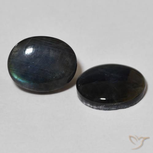 4.22 ct natürliche Mehrfarbig Spektrolith-Edelsteine, Oval, Lichtundurchlässig