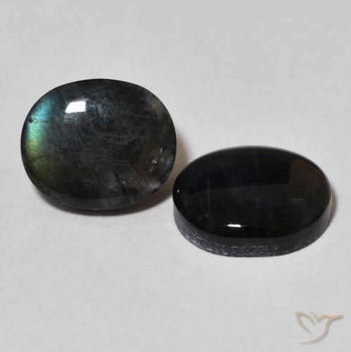 4.39 ct natürliche Mehrfarbig Spektrolith-Edelsteine, Oval, Lichtundurchlässig