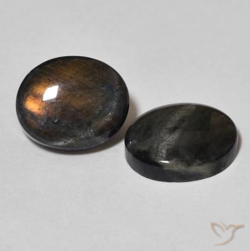 4.38 ct natürliche Mehrfarbig Spektrolith-Edelsteine, Oval, Lichtundurchlässig