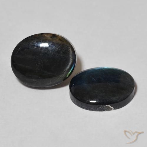 4.18 ct natürliche Mehrfarbig Spektrolith-Edelsteine, Oval, Lichtundurchlässig