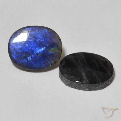 3.76 ct natürliche Mehrfarbig Spektrolith-Edelsteine, Oval, Lichtundurchlässig