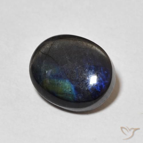 2.13ct Natürlicher Mehrfarbig Spektrolith, Oval, Lichtundurchlässig