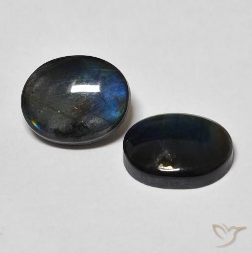 4.41 ct natürliche Mehrfarbig Spektrolith-Edelsteine, Oval, Lichtundurchlässig
