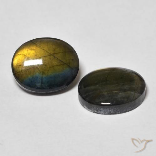 4.37 ct natürliche Mehrfarbig Spektrolith-Edelsteine, Oval, Lichtundurchlässig