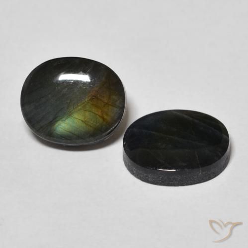 4.17 ct natürliche Mehrfarbig Spektrolith-Edelsteine, Oval, Lichtundurchlässig