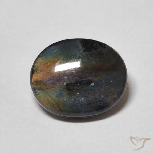 2.09ct Natürlicher Mehrfarbig Spektrolith, Oval, Lichtundurchlässig