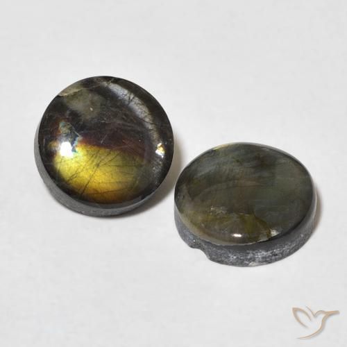 3.41 ct natürliche Mehrfarbig Spektrolith-Edelsteine, Runden, Lichtundurchlässig