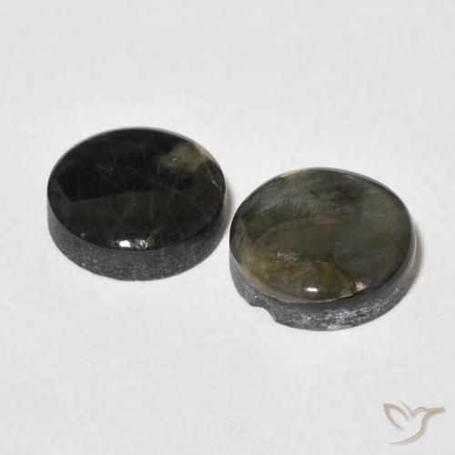 3.41 ct natürliche Mehrfarbig Spektrolith-Edelsteine, Runden, Lichtundurchlässig