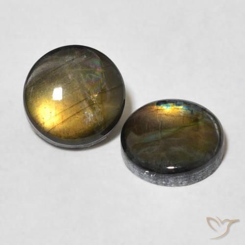 3.16 ct natürliche Mehrfarbig Spektrolith-Edelsteine, Runden, Lichtundurchlässig