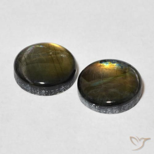 3.16 ct natürliche Mehrfarbig Spektrolith-Edelsteine, Runden, Lichtundurchlässig