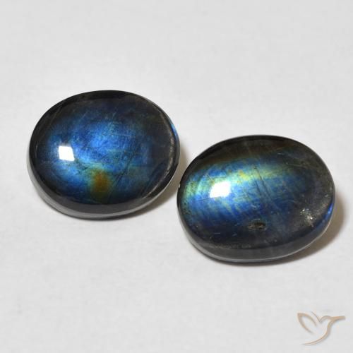 4.28 ct natürliche Mehrfarbig Spektrolith-Edelsteine, Oval, Lichtundurchlässig