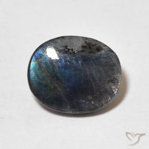 2.05ct Natürlicher Mehrfarbig Spektrolith, Oval, Lichtundurchlässig