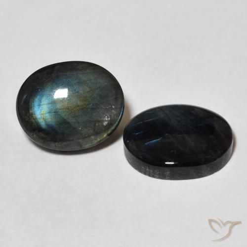 4.44 ct natürliche Mehrfarbig Spektrolith-Edelsteine, Oval, Lichtundurchlässig