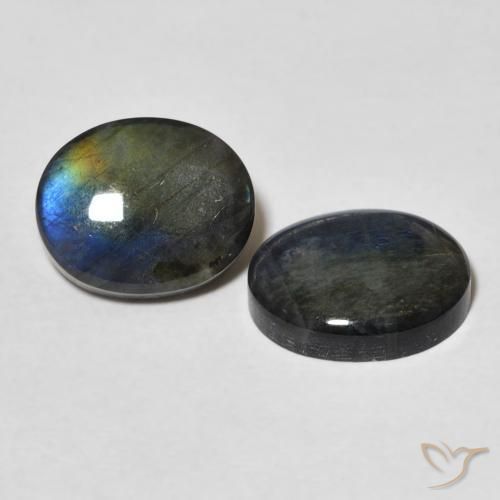 4.34 ct natürliche Mehrfarbig Spektrolith-Edelsteine, Oval, Lichtundurchlässig