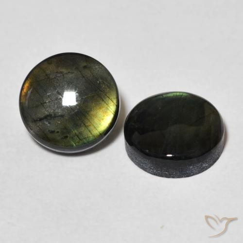 3.55 ct natürliche Mehrfarbig Spektrolith-Edelsteine, Runden, Lichtundurchlässig
