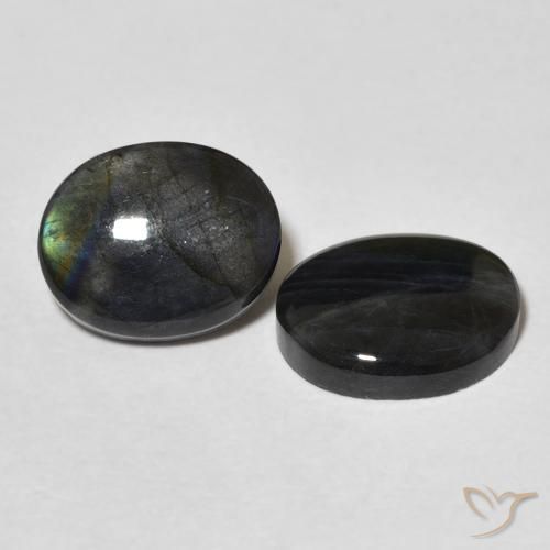 4.16 ct natürliche Mehrfarbig Spektrolith-Edelsteine, Oval, Lichtundurchlässig