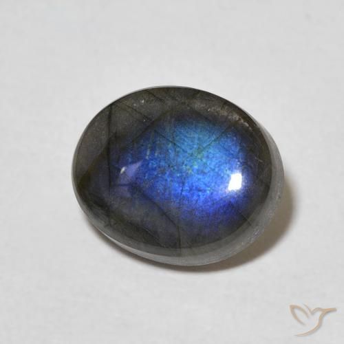 2.12ct Natürlicher Mehrfarbig Spektrolith, Oval, Lichtundurchlässig