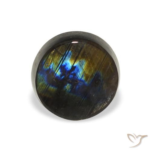 1.46ct Natürlicher Mehrfarbig Spektrolith, Runden, Lichtundurchlässig