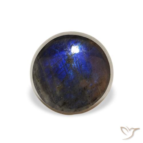 1.43ct Natürlicher Mehrfarbig Spektrolith, Runden, Lichtundurchlässig