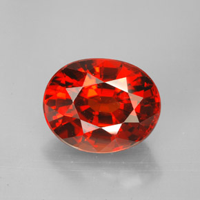 6,74 ctw natürlicher orangefarbener Spessartin, Oval Schliff, VVS-VS