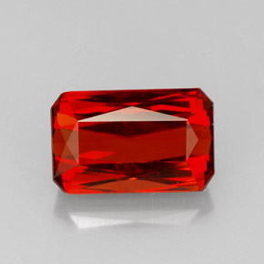 3,79 ctw natürlicher orangefarbener Spessartin, Smaragdschliff, VS-SI