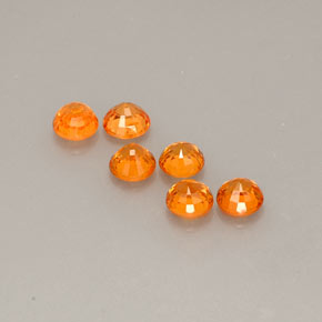  ct natürliche orangefarbener Spessartin-Edelsteine, Rundschliff, VVS-VS
