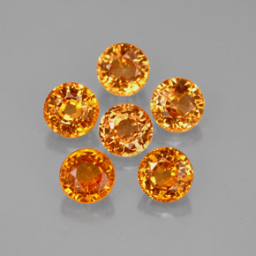  ct natürliche orangefarbener Spessartin-Edelsteine, Rundschliff, VVS-VS