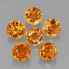  ct natürliche orangefarbener Spessartin-Edelsteine, Rundschliff, VVS-VS