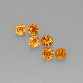 3,70 ct natürliche orangefarbener Spessartin-Edelsteine, Rundschliff, VVS-VS