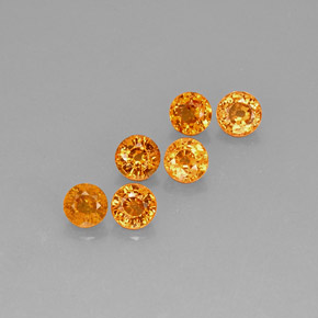 3,70 ct natürliche orangefarbener Spessartin-Edelsteine, Rundschliff, VVS-VS