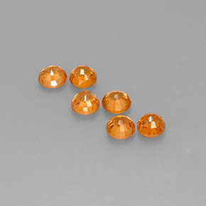 3,70 ct natürliche orangefarbener Spessartin-Edelsteine, Rundschliff, VVS-VS