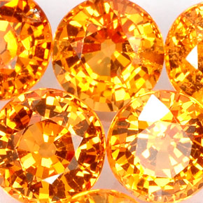 ct natürliche orangefarbener Spessartin-Edelsteine, Rundschliff, VVS-VS