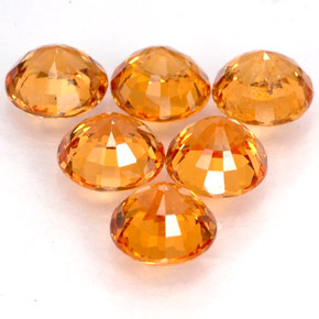  ct natürliche orangefarbener Spessartin-Edelsteine, Rundschliff, VVS-VS