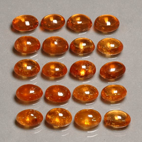  ct natürliche orangefarbener Spessartin-Edelsteine, Transparent, Transparent / Lichtdurchlässig