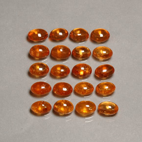  ct natürliche orangefarbener Spessartin-Edelsteine, Transparent, Transparent / Lichtdurchlässig
