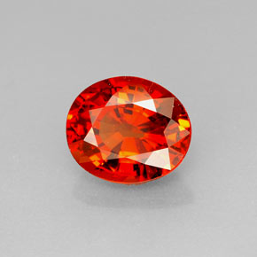 2,89 ctw natürlicher orangefarbener Spessartin, Oval Schliff, VS
