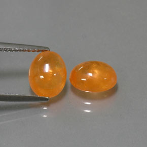  ct natürliche orangefarbener Spessartin-Edelsteine, Transparent, Transparent / Lichtdurchlässig