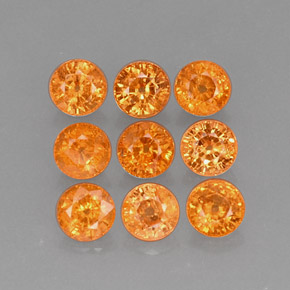  ct natürliche Mandarin-orange Spessartit-Garn-Edelsteine, Rund Schliff, VS