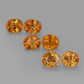 4,85 ct natürliche orangefarbener Spessartin-Edelsteine, Oval Schliff, VS-SI