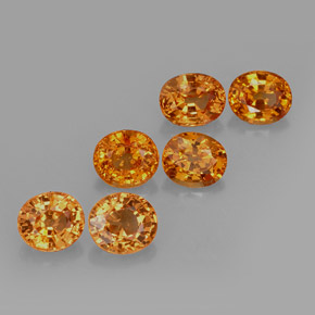 4,85 ct natürliche orangefarbener Spessartin-Edelsteine, Oval Schliff, VS-SI