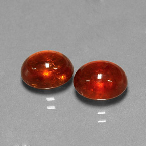  ct natürliche orangefarbener Spessartin-Edelsteine, Transparent, Transparent / Lichtdurchlässig