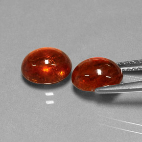  ct natürliche orangefarbener Spessartin-Edelsteine, Transparent, Transparent / Lichtdurchlässig
