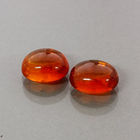  ct natürliche orangefarbener Spessartin-Edelsteine, Transparent, Transparent / Lichtdurchlässig