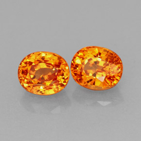  ct natürliche orangefarbener Spessartin-Edelsteine, Oval Schliff, VS